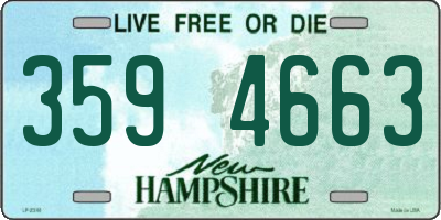NH license plate 3594663