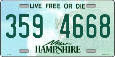NH license plate 3594668