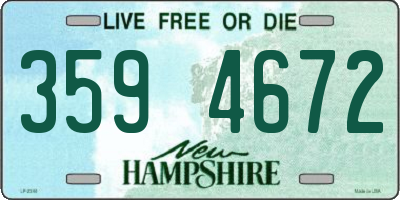 NH license plate 3594672