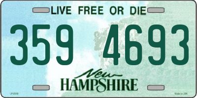 NH license plate 3594693