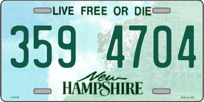 NH license plate 3594704