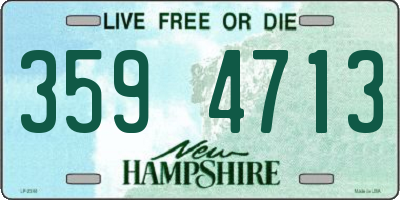 NH license plate 3594713