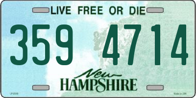 NH license plate 3594714
