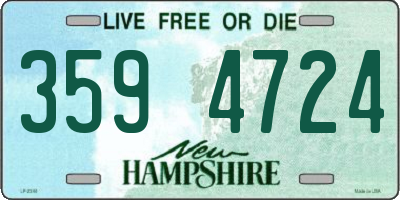 NH license plate 3594724