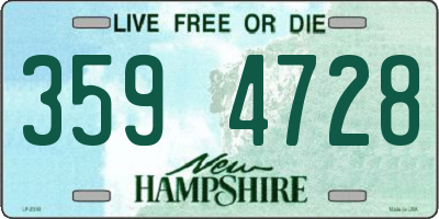NH license plate 3594728
