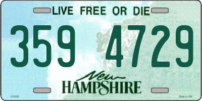 NH license plate 3594729