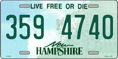 NH license plate 3594740