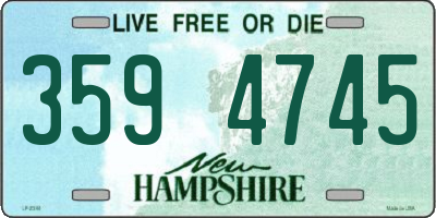NH license plate 3594745