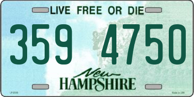 NH license plate 3594750