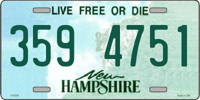 NH license plate 3594751