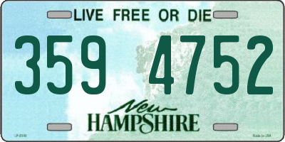 NH license plate 3594752