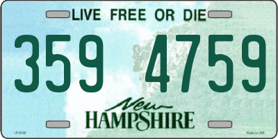 NH license plate 3594759