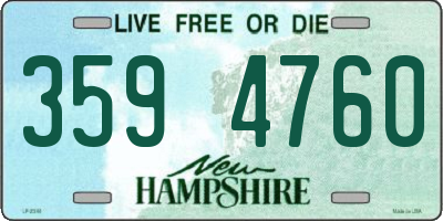 NH license plate 3594760