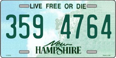 NH license plate 3594764