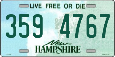 NH license plate 3594767