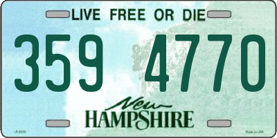 NH license plate 3594770