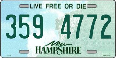 NH license plate 3594772