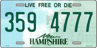 NH license plate 3594777