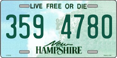 NH license plate 3594780