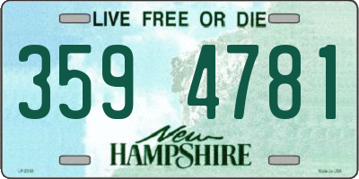 NH license plate 3594781