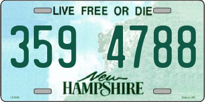 NH license plate 3594788