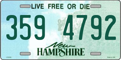 NH license plate 3594792