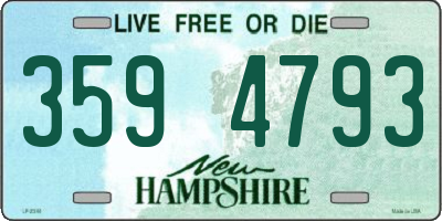 NH license plate 3594793