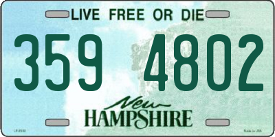 NH license plate 3594802