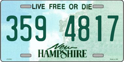 NH license plate 3594817