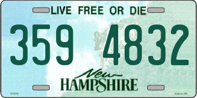NH license plate 3594832