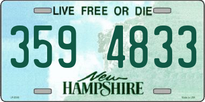 NH license plate 3594833
