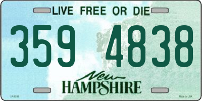 NH license plate 3594838