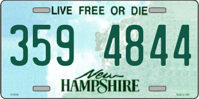 NH license plate 3594844