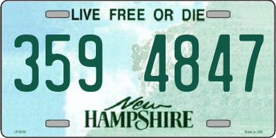 NH license plate 3594847