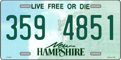 NH license plate 3594851