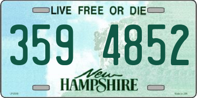 NH license plate 3594852