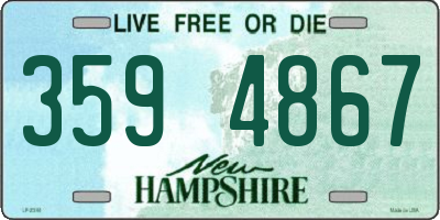NH license plate 3594867