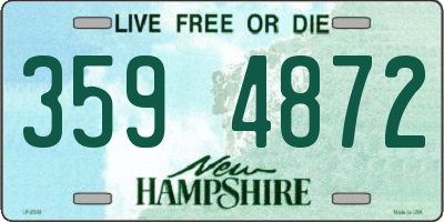 NH license plate 3594872