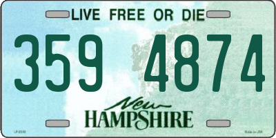 NH license plate 3594874