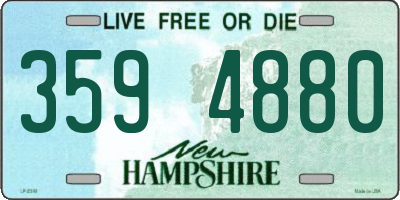 NH license plate 3594880