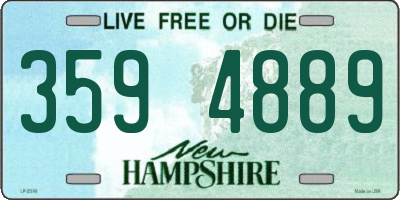 NH license plate 3594889