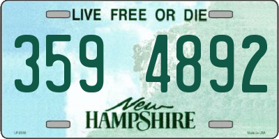 NH license plate 3594892