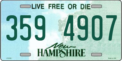 NH license plate 3594907