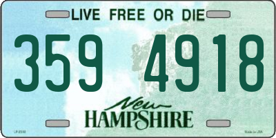 NH license plate 3594918