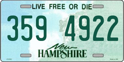 NH license plate 3594922