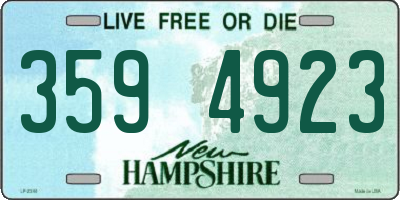 NH license plate 3594923