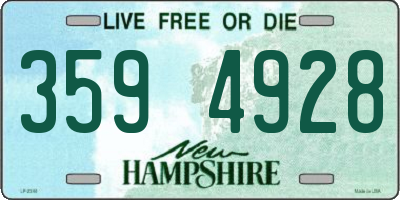 NH license plate 3594928