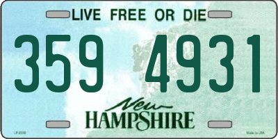 NH license plate 3594931