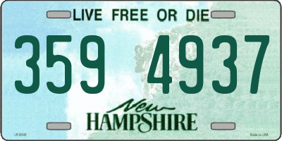 NH license plate 3594937