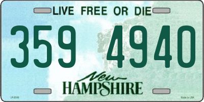 NH license plate 3594940